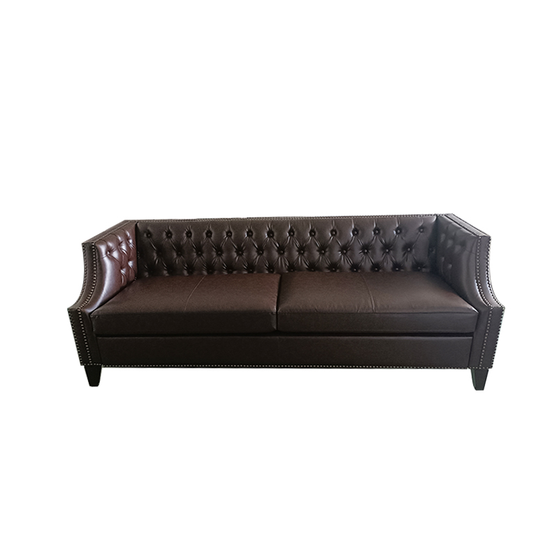 Is the leather sofa's surface treated for stain resistance, scratch resistance, and UV protection?