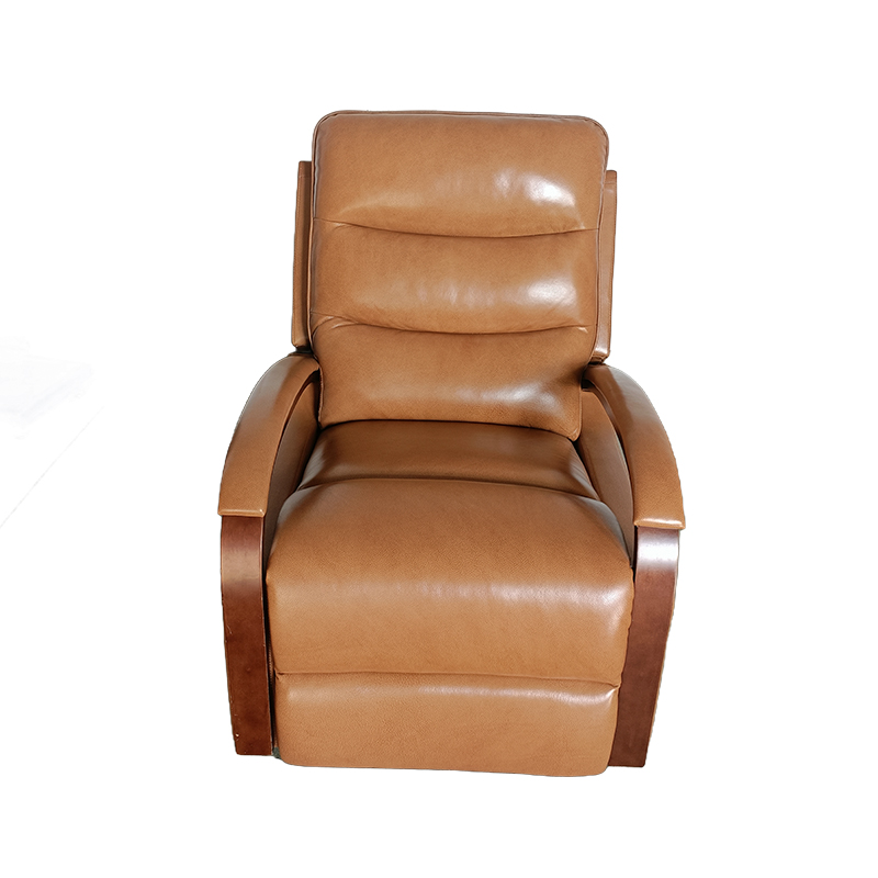 How does a 360-degree rotating leather sofa enhance the interactivity and spatial flexibility of a living room or office?